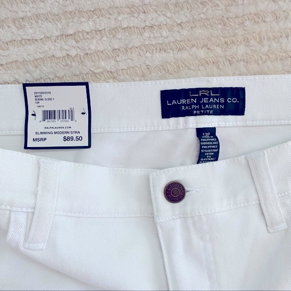NWT Ralph Lauren Slimming Modern Straight petite jeans - Picture 5 of 15